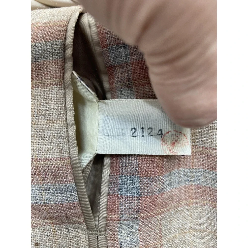 Rogers Peet Blazer Mens Small‎ S37 Plaid Wool Silk Blend Sport Coat